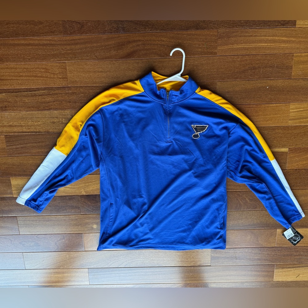 St. Louis Blues Blue and Yellow Quarter-Zip Pullover